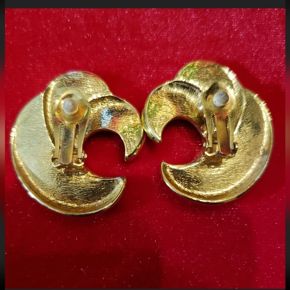 Avon Vintage 1991 Swirl of Color Clip-On Earrings - Picture 3 of 4